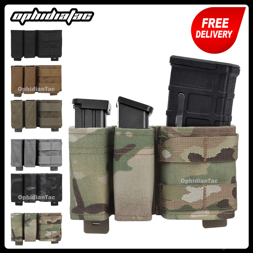 Molle Mag Pouch Double Magazine 5.56 9Mm - Double Dump Pouch, Flashlight Holster for
