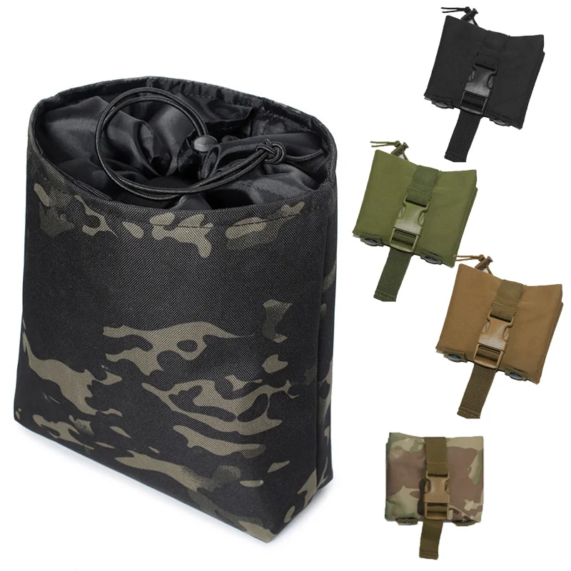 Tactical Dump Pouch Foldable Drop Bag - Folding Tactical Molle Magazine Dump Drop