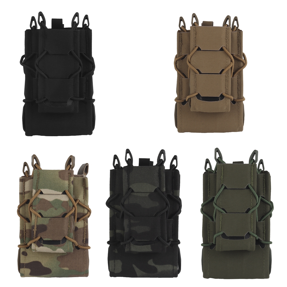 Molle Mag Pouch Double Magazine 5.56 9Mm - 5.56+9mm Double Magazine Pouch Tiger Full