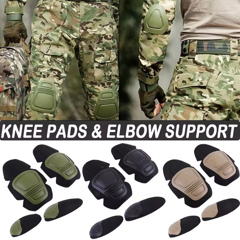 Combat Knee Pads Elbow Pads Set Military - Knee Pads Elbow Pads Camouflage Protective
