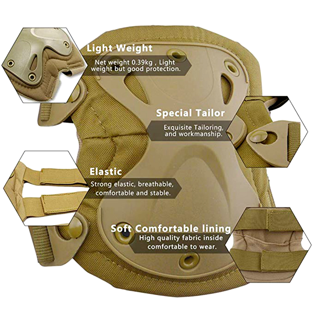 4Pcs/Set Military Tactical Kne - Combat Knee Pads Elbow Pads Set Military recension och pris