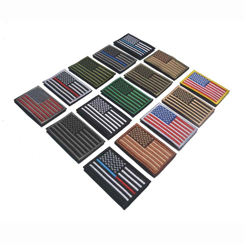 2PCS/Lot USA Flag Skull Morale - Patch Morale Tactical Military Hook Loop recension och pris