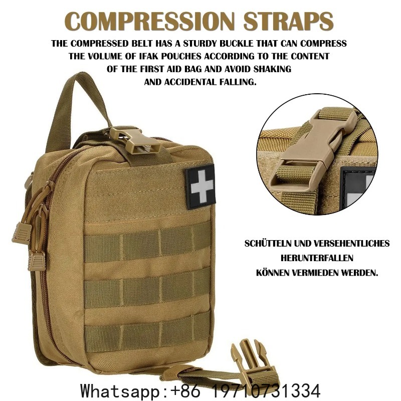 First Aid Kit Bag Empty Molle  - Tactical Med Kit Pouch Ifak Rip Away recension och pris