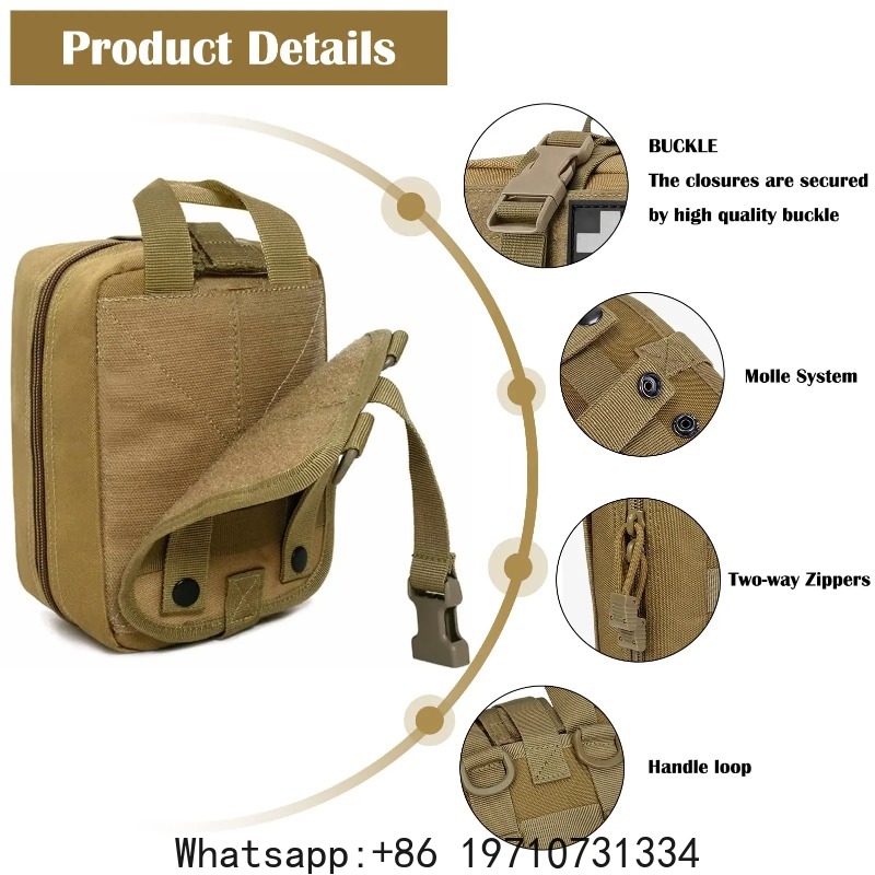 First Aid Kit Bag Empty Molle  - Tactical Med Kit Pouch Ifak Rip Away recension och pris