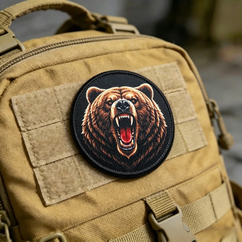 Roaring Grizzly Bear Morale Ba - Patch Morale Tactical Military Hook Loop recension och pris