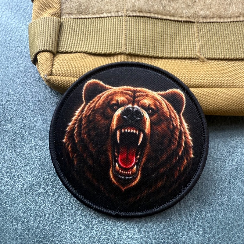 Roaring Grizzly Bear Morale Ba - Patch Morale Tactical Military Hook Loop recension och pris