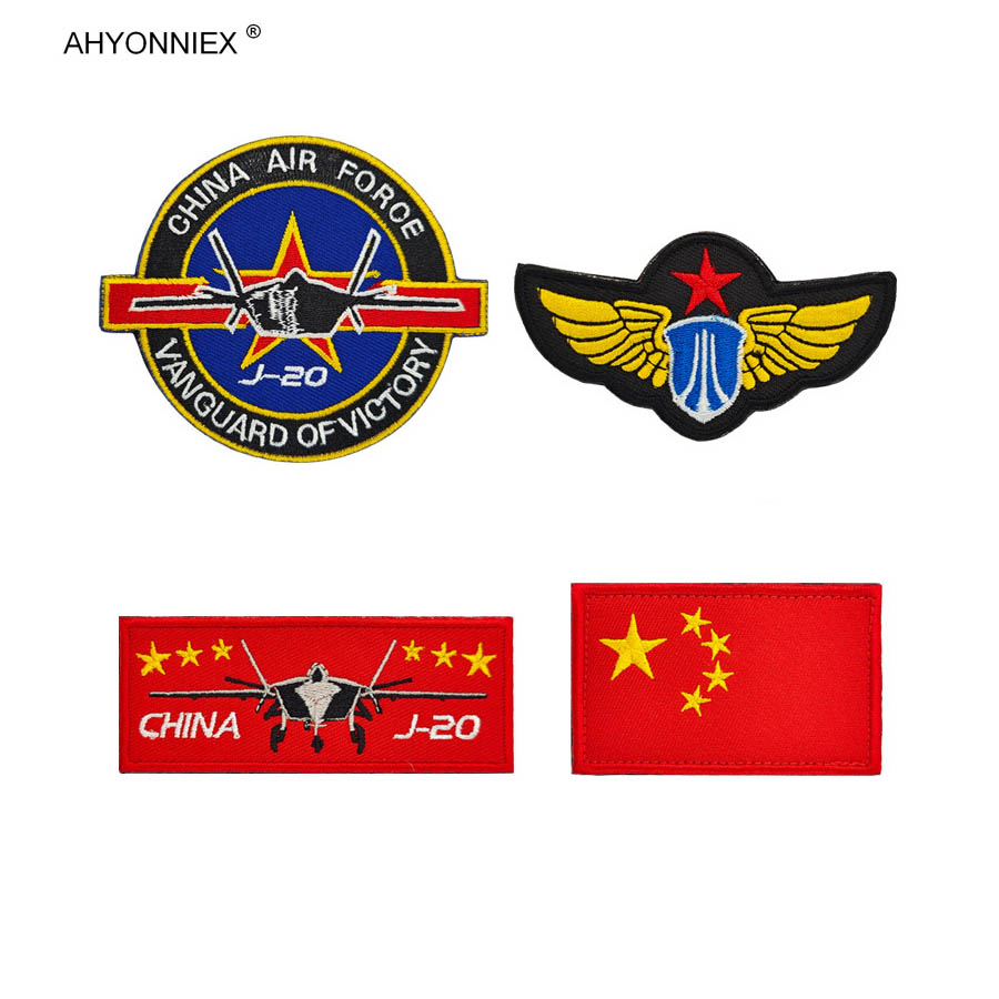 1PC 3D Fabric China J20 Flag P - Patch Morale Tactical Military Hook Loop recension och pris