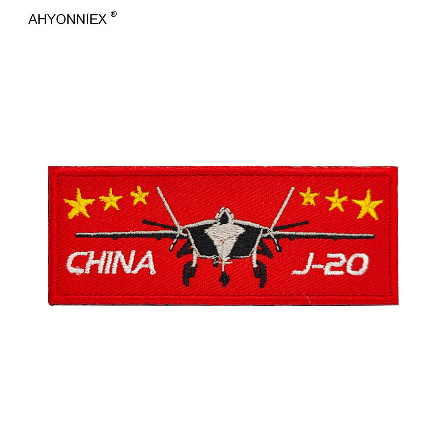 1PC 3D Fabric China J20 Flag P - Patch Morale Tactical Military Hook Loop recension och pris