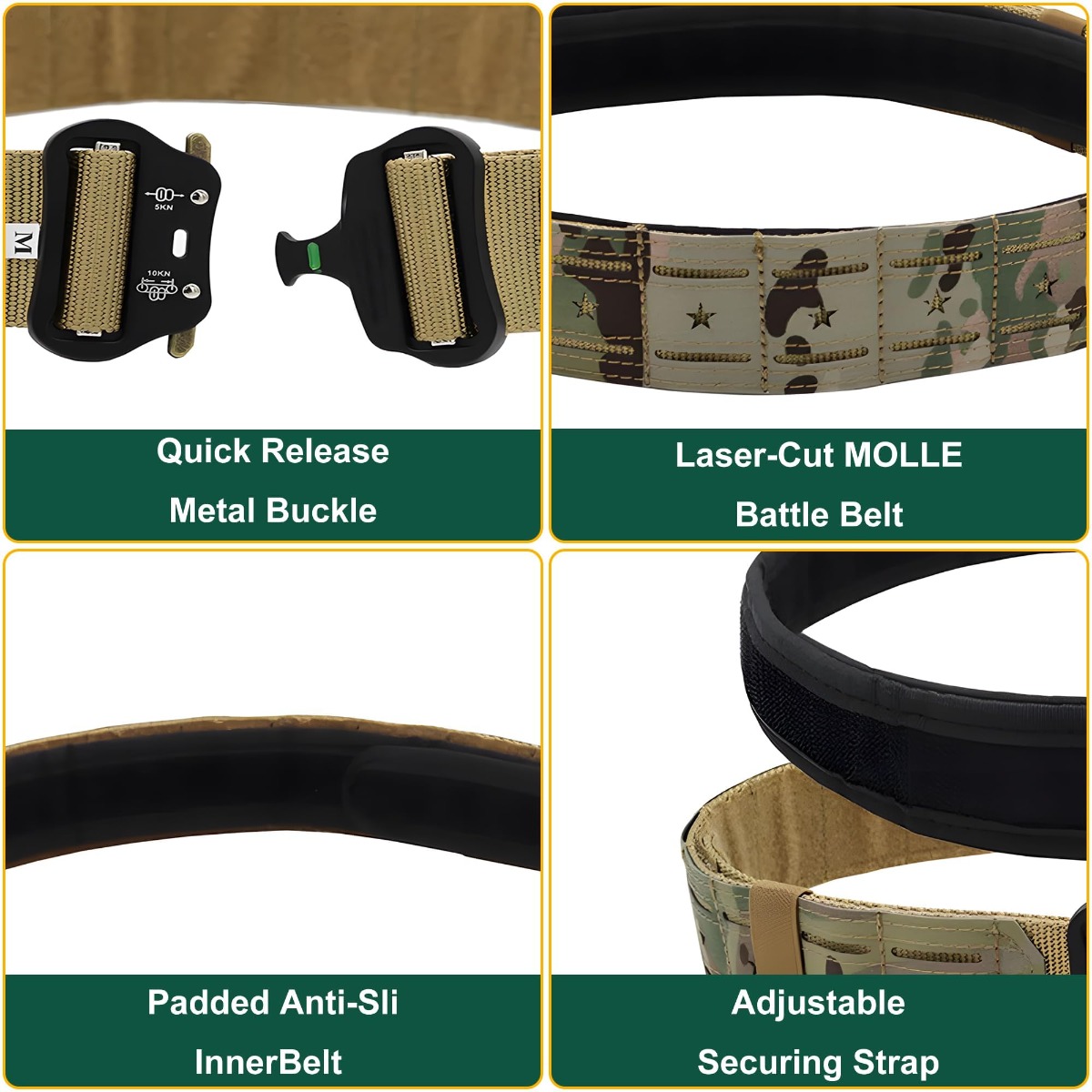 Military Tactical Belt Quick R - Tactical Combat Belt Quick Release Buckle recension och pris