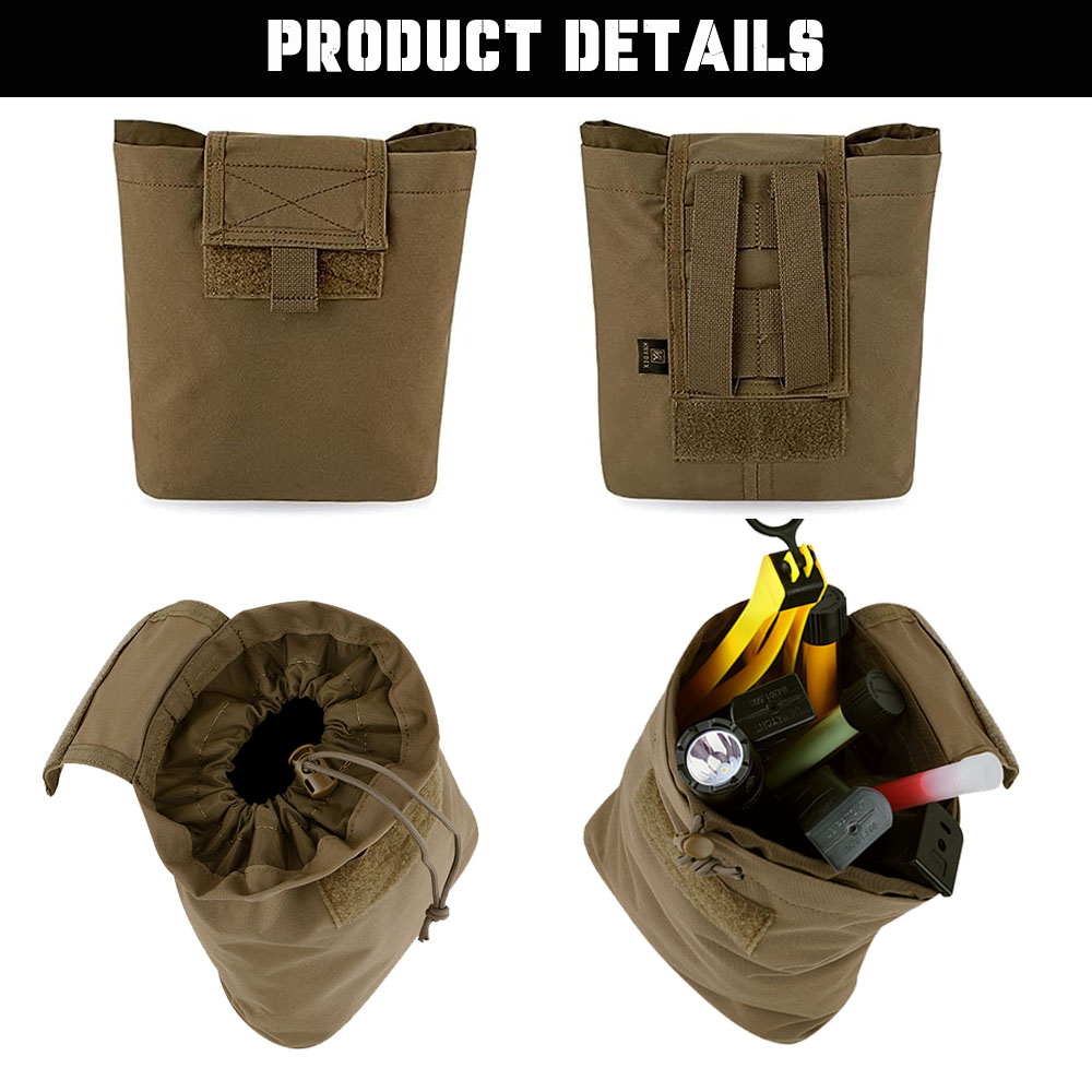 KRYDEX Tactical MOLLE Foldable - Tactical Dump Pouch Foldable Drop Bag recension och pris