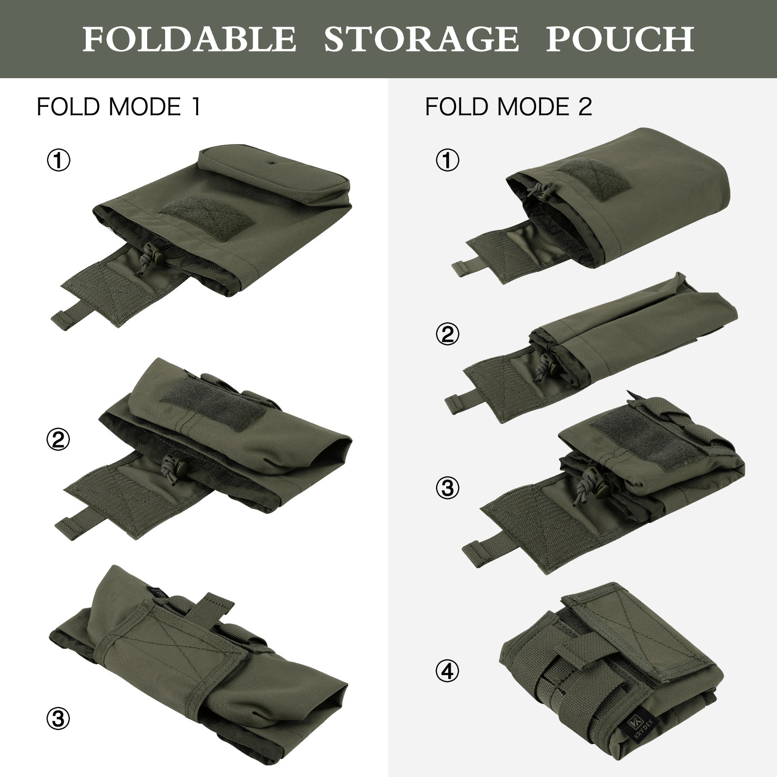 KRYDEX Tactical MOLLE Foldable - Tactical Dump Pouch Foldable Drop Bag recension och pris