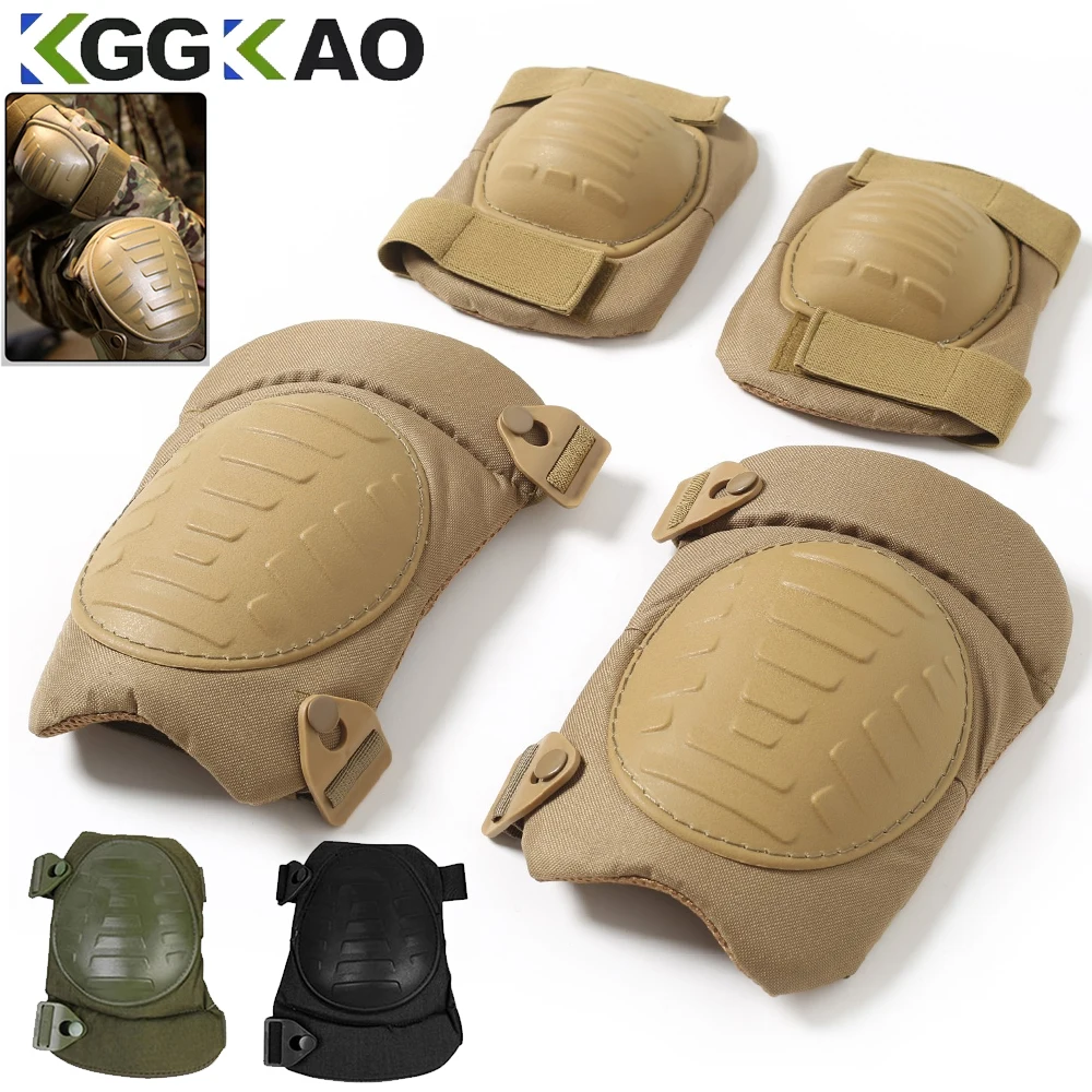 Professional Adjustable Knee & - Combat Knee Pads Elbow Pads Set Military recension och pris