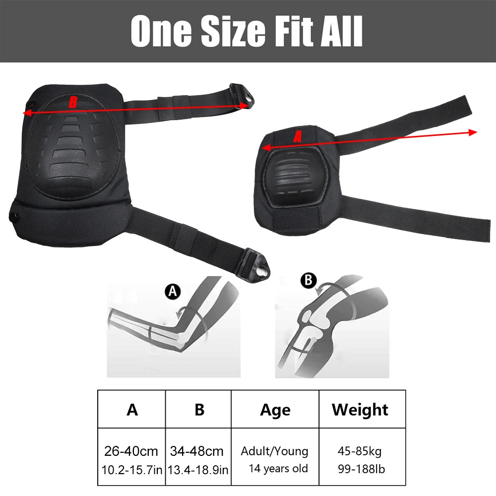 Professional Adjustable Knee & - Combat Knee Pads Elbow Pads Set Military recension och pris