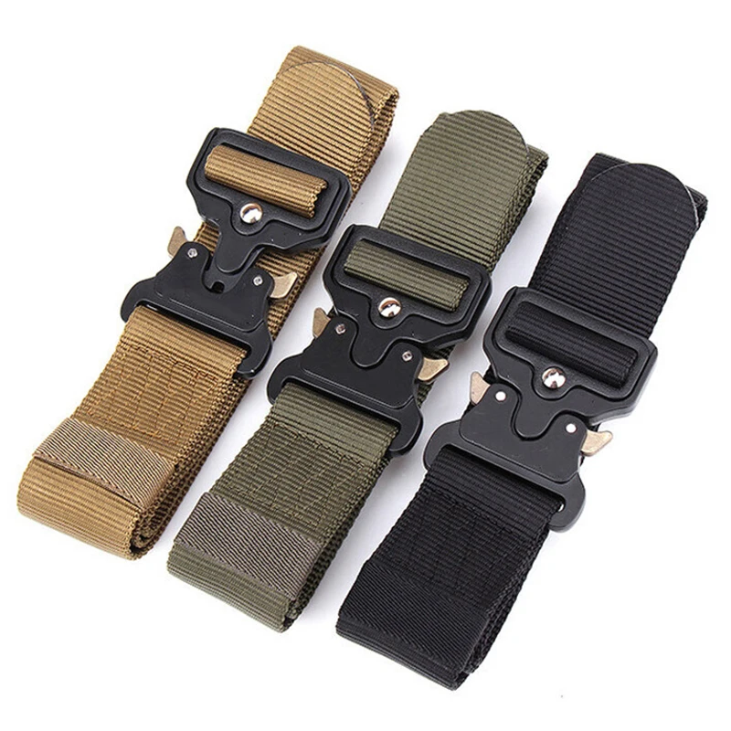 Men's Belt Army Outdoor Huntin - Tactical Combat Belt Quick Release Buckle recension och pris