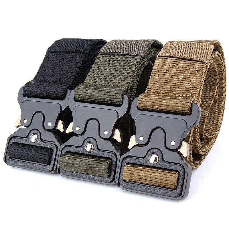 Men's Belt Army Outdoor Huntin - Tactical Combat Belt Quick Release Buckle recension och pris
