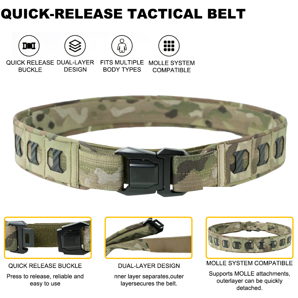 Tactical Belt 2 Inch Combat Li - Tactical Combat Belt Quick Release Buckle recension och pris