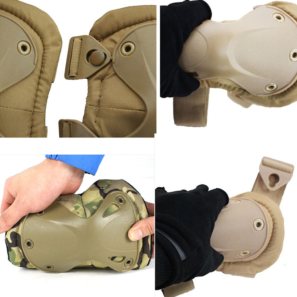 4PCS Tactical Knee & Elbow Pad - Combat Knee Pads Elbow Pads Set Military recension och pris